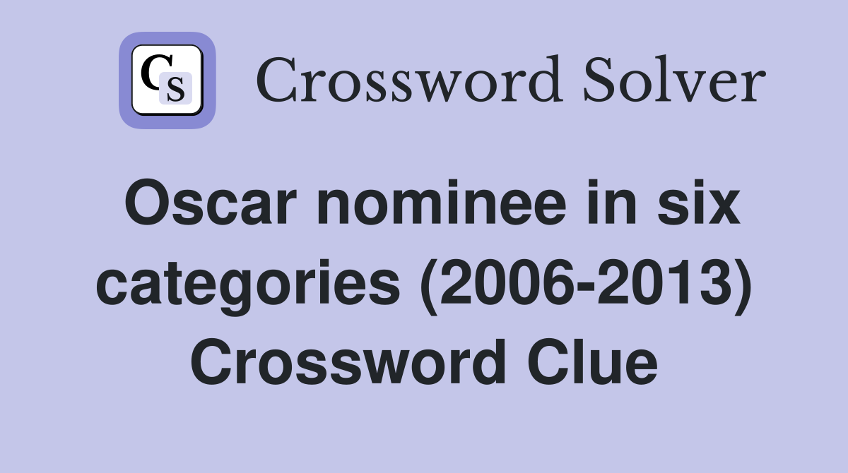 1992 oscar nominee stephen crossword clue